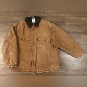 VTG Carhartt Mens Coat Lined Duck Canvas Chore Barn Workwear‎ Distressed  XXL G3